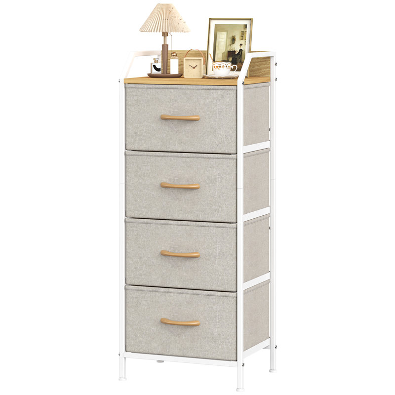 40 W 4 - Drawer Chest of Drawers, Khaki