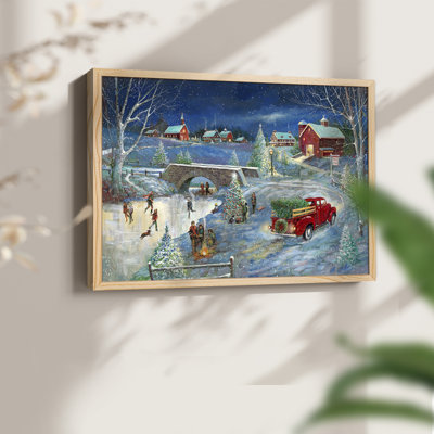Warm Holiday Memories -Framed Print - Restickable
