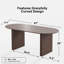 Table de salle à manger moderne à double caisson ovale en bois 67 po avec base en bois massif pour sièges 8-556322489-557478274