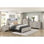 Mobilier de chambre à coucher contemporain à 5 tiroirs avec finition gris moderne
