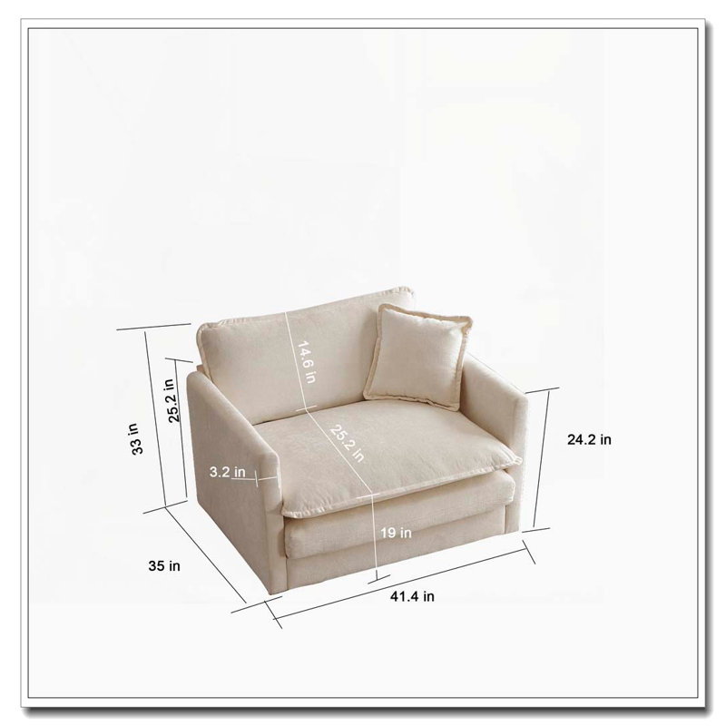 Chaise de salon Comfy, Café clair, 2