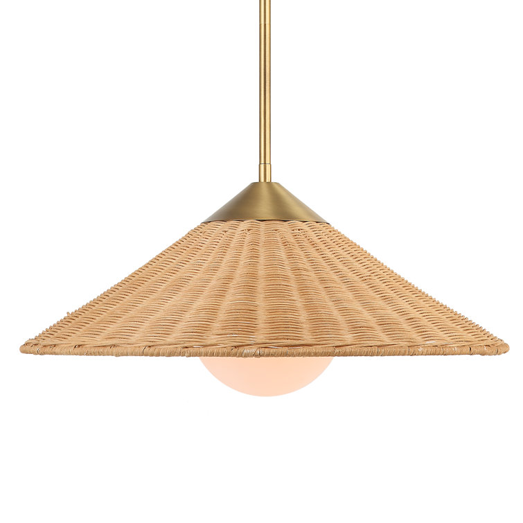 Vonetta 1 - Light Antique Brass Cone Pendant