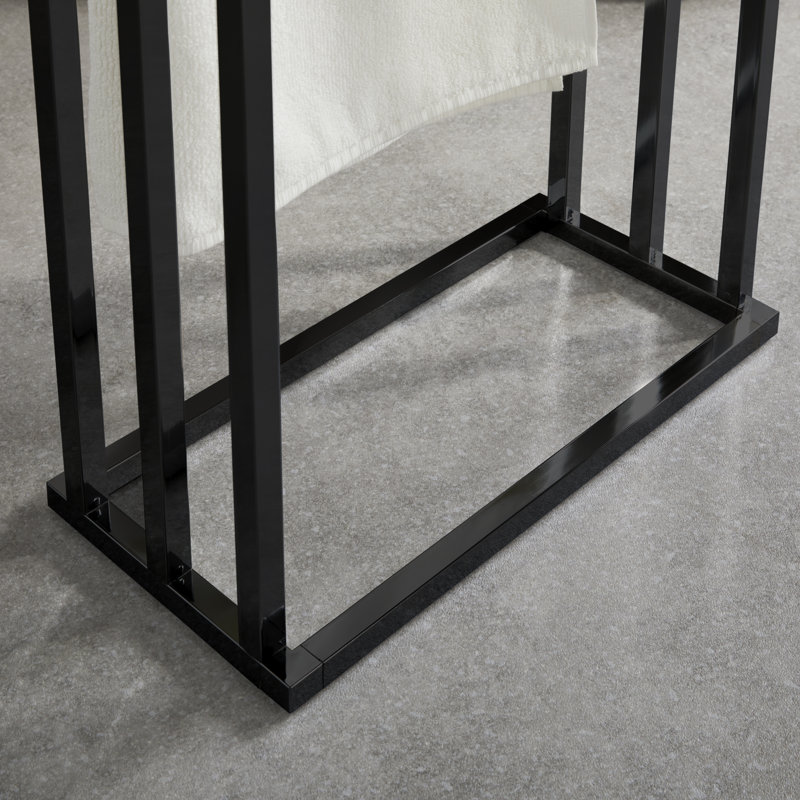 3 Freestanding Towel Stand, Black