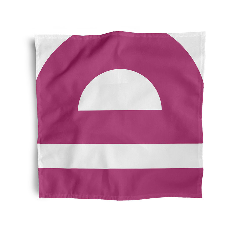 Hart Polyester Geometric Square Napkin, Pink