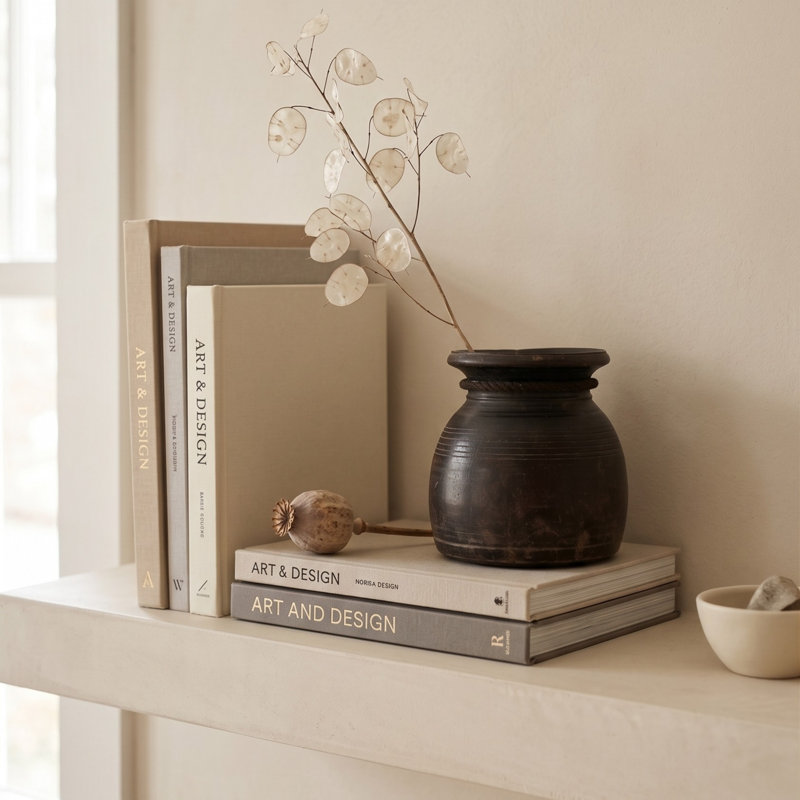 Vase rustique en bois brun patiné