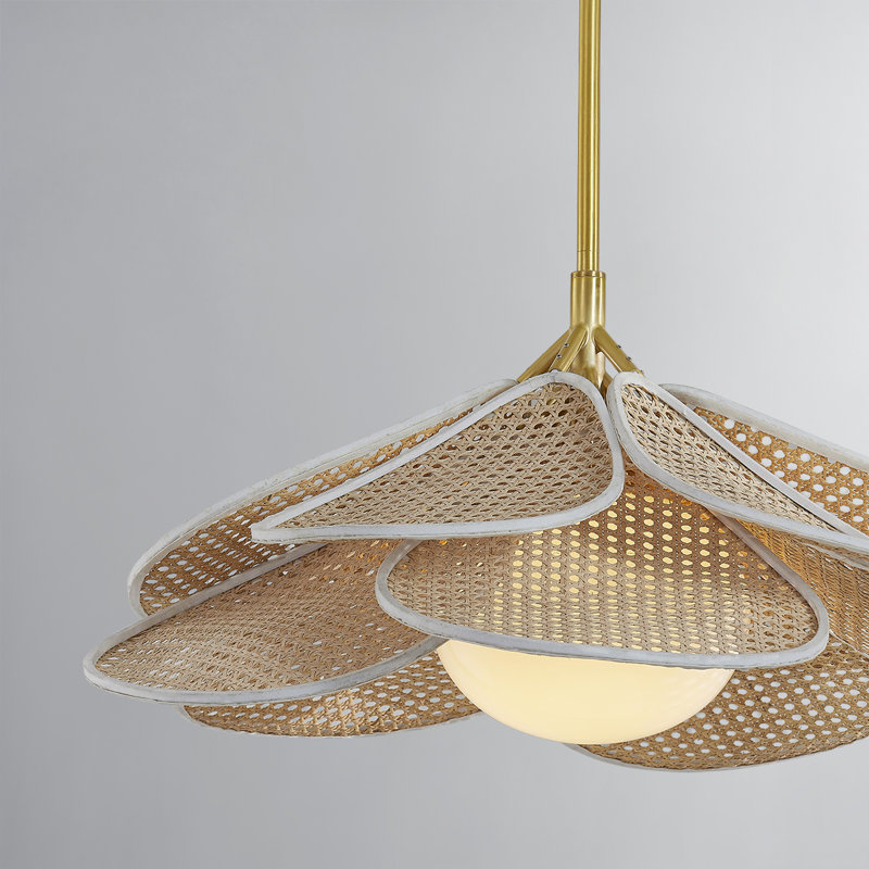 FLORINA 1 LIGHT PENDANT, 18.75" H x 28" W x 28" D