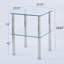 Table d'appoint transparente 2 pièces, table de bout à 2 niveaux, table de chevet moderne, canapé avec tablette de rangement pour le salon