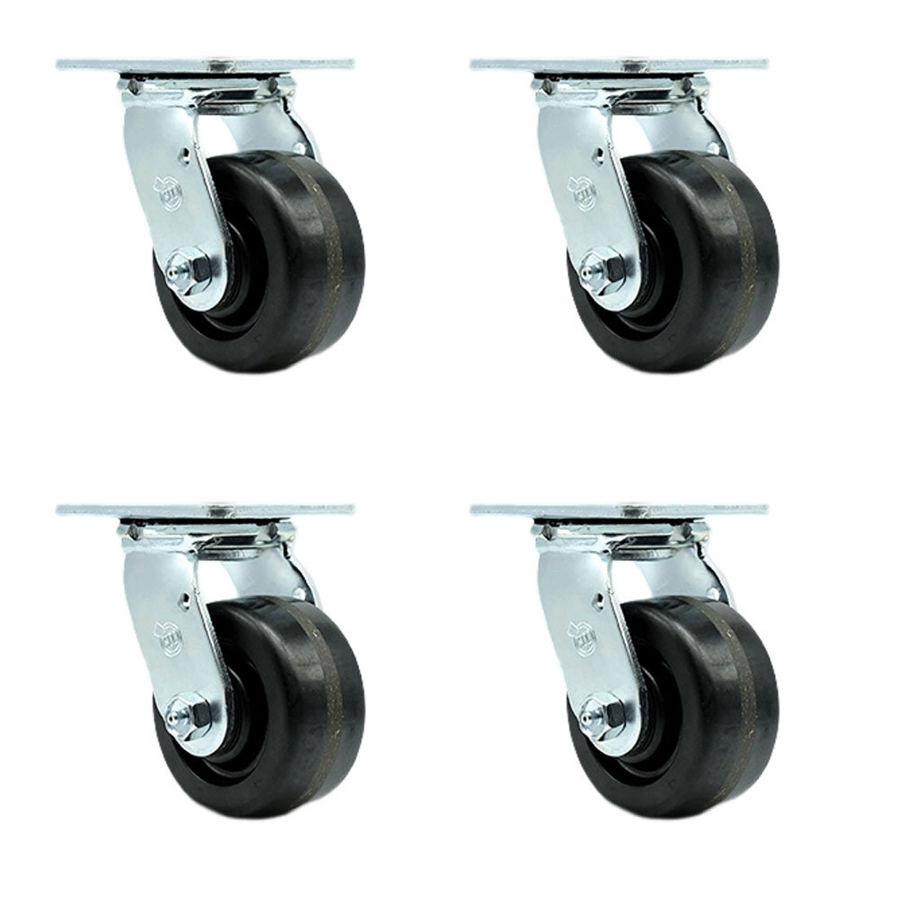 Service Caster Greenlee Caster Set MA6065 GMX Cart - 4 Swivel Bolt On ...