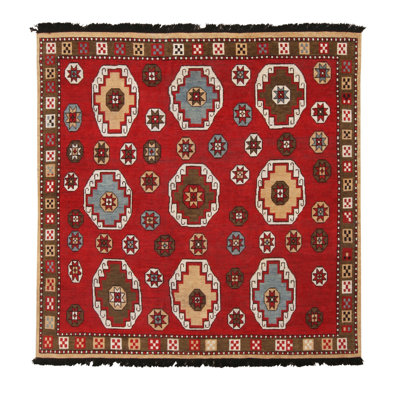 Burano Hand Knotted Wool Geometric Area Rug