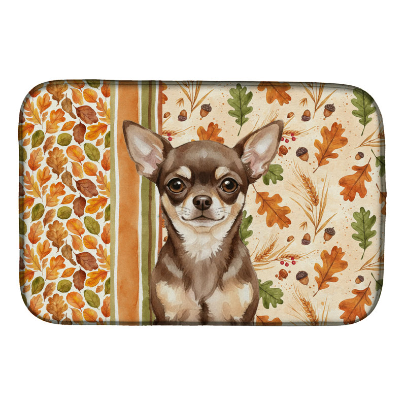 Tapis de séchage chocolat chihuahua