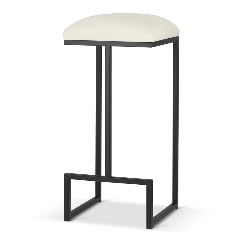 Makaeel Upholstered Counter Stool with Metal Frame