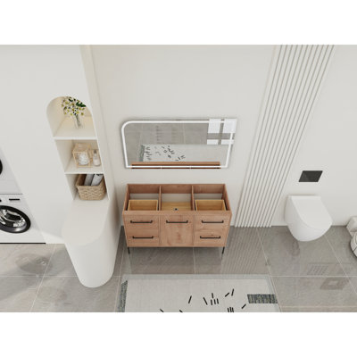 Ensemble de meuble-lavabo autoportant 48 po avec 4 tiroirs ((KD-PACKING) - meuble-lavabo seulement