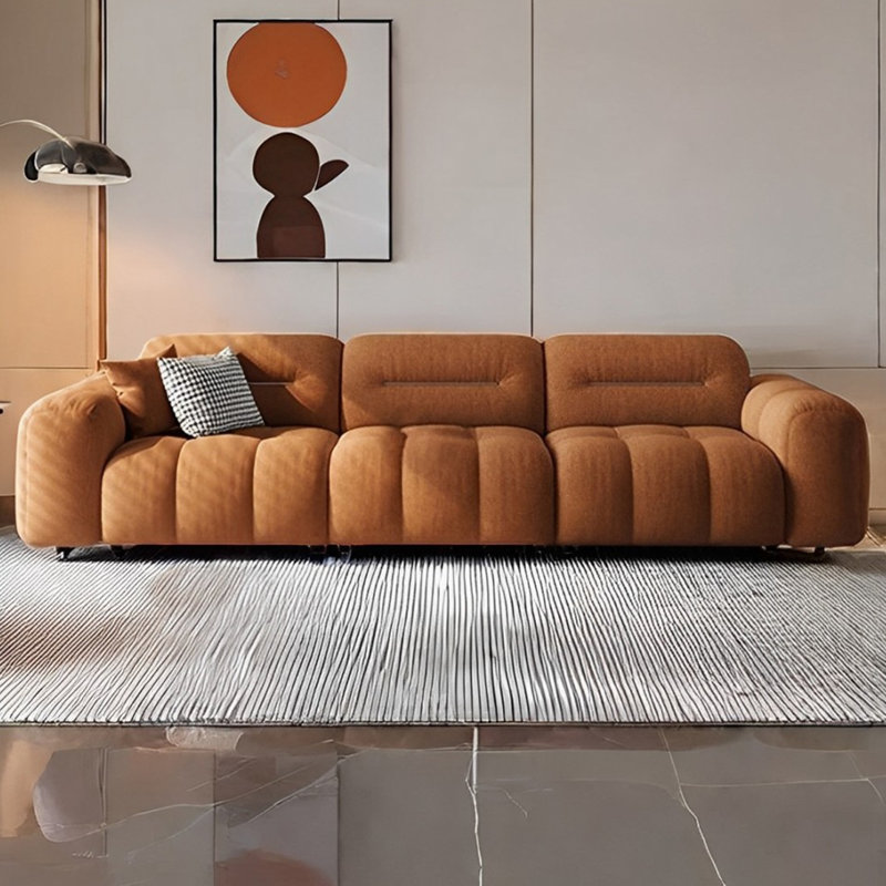 Canapé moderne à lignes droites minimaliste, H 32,28 po x l 126 po x P 39,37 po, 5