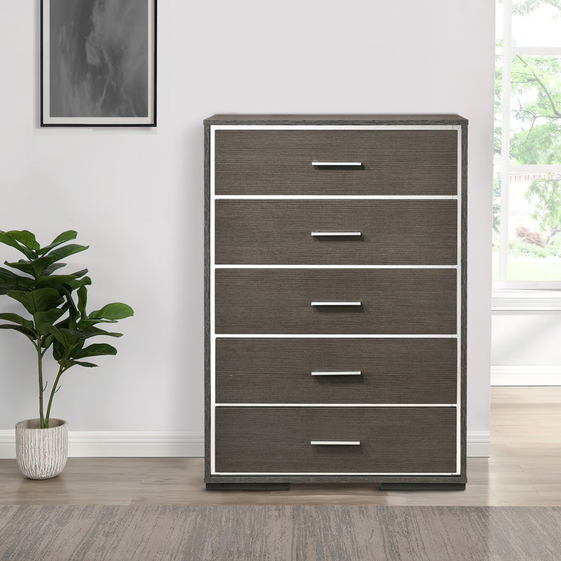 Commode décorative 5 tiroirs Sardelli