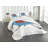 Ambesonne Sloth Bedspread Set Urban Sloth Who Cares Blue Grey Ruby-105664189