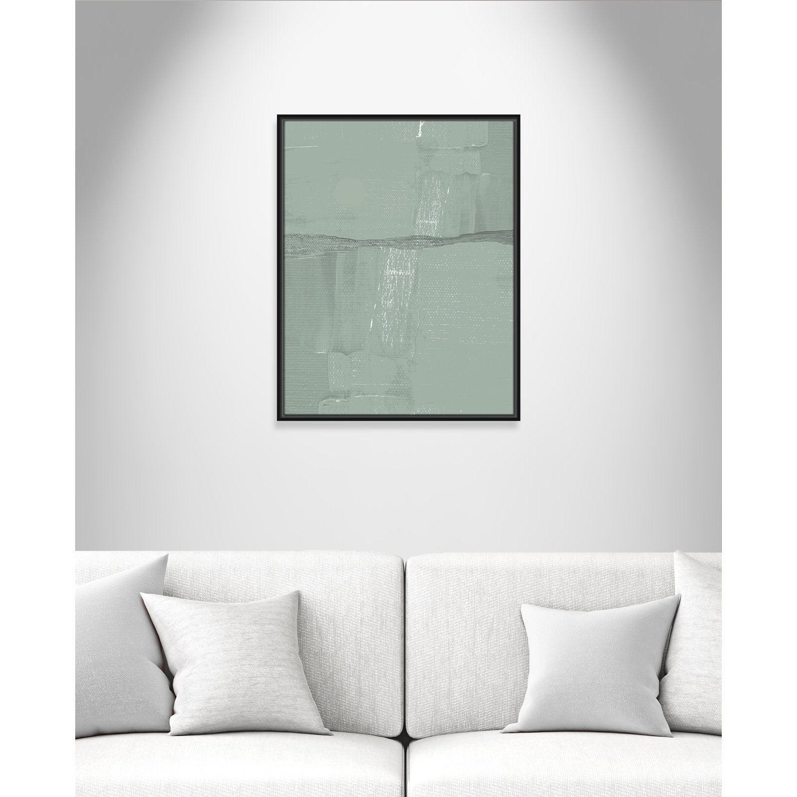 Attica "Sage Abstract" Print, 29.5" H x 23.5" W x 2" D, Black