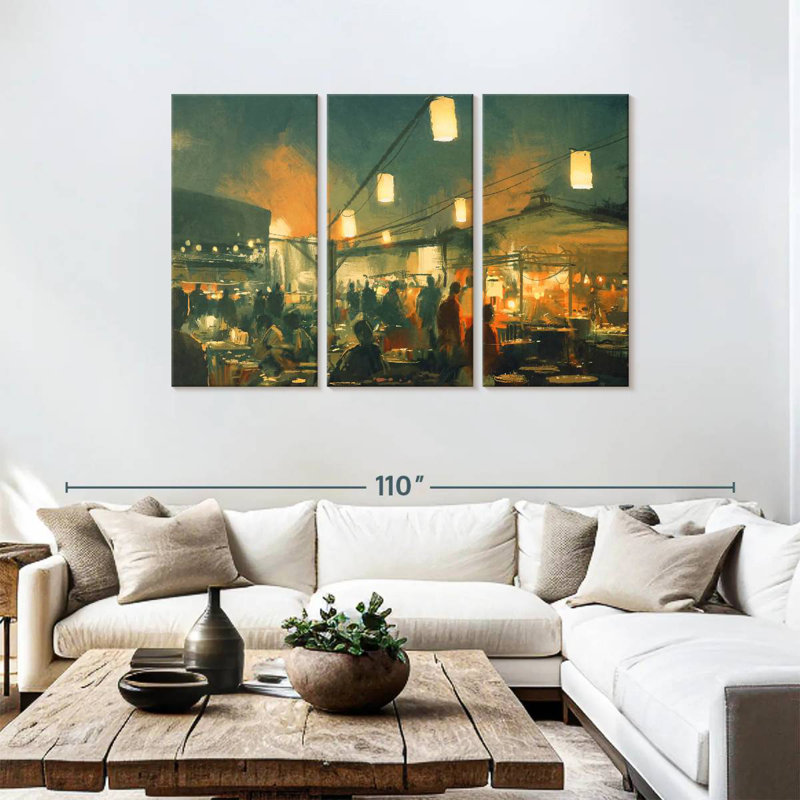 Sebbie Night Market, 48" H x 74" W