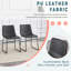 4 chaises en similicuir blanc - sièges de style moderne, minimaliste et industriel-1146090575