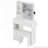 29.2" Small Size Left Drawer Desktop Vanity Table with Cushioned Stool and Power Station,Sliding LED Mirror-1778294772