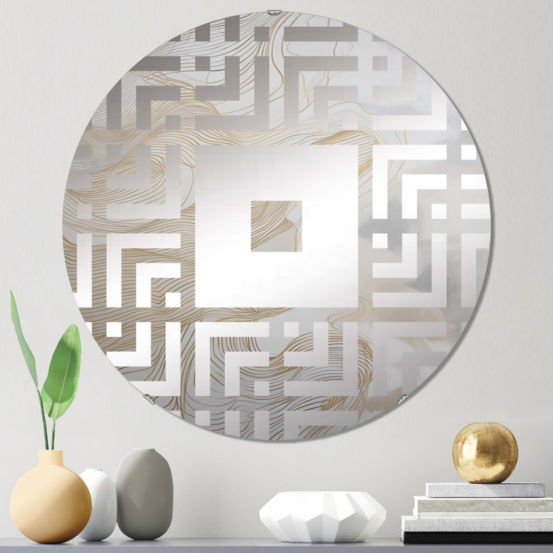 Blaguna - Miroir mural carré, 23,6 po x 23,6 po