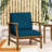 Blue Wood Club Chair, Weather Build, Slat Panels Chair In Blue, Withstanding Weather,-239376694-239376692