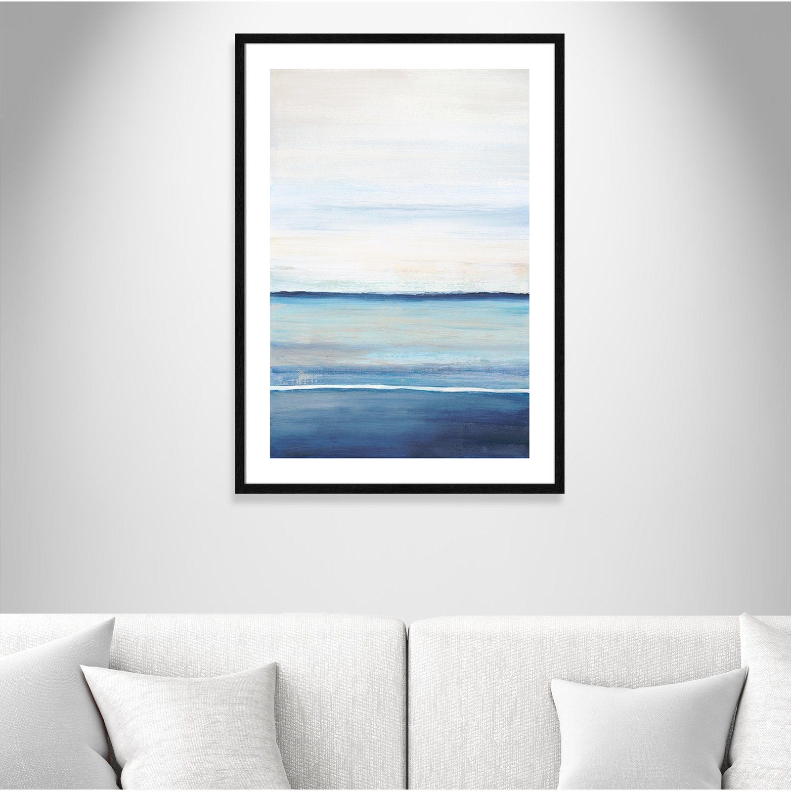 Emmit "Distant Whispers" Print by Filippo Ioco, 35.5" H x 25.5" W x 0.75" D, Black Wood Framed Paper