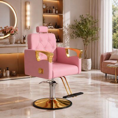 Barber Chair For Hair Stylists, Hydraulic Styling Chair With Heavy Duty Pump