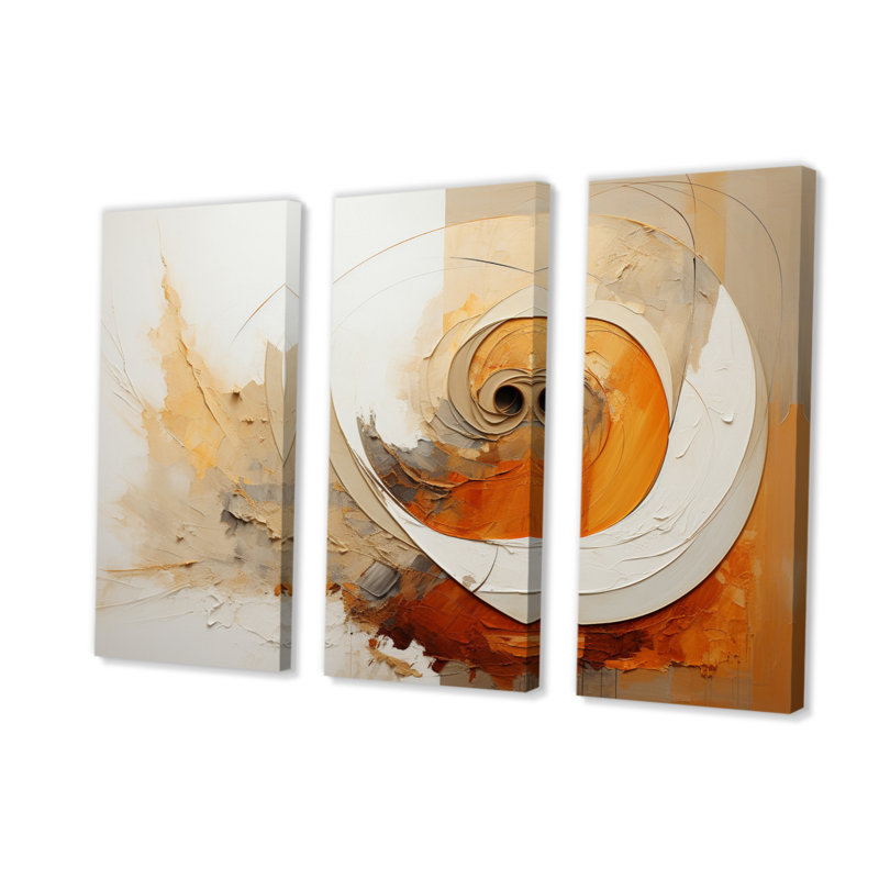 Earthly Tones I - Abstract Art, H 32 po x l 48 po x P 1 po, Toile tendue