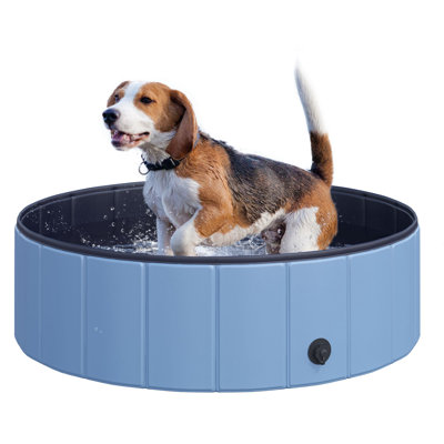 Pet Cat Dog Swimming Pool Indoor Outdoor Bathing Foldable Inflate 100cm