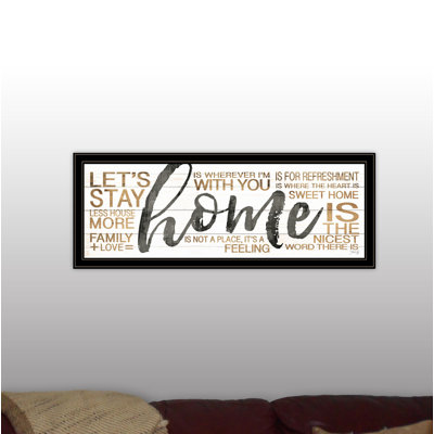 Home Framed Wall Art for Living Room, Home Wall Decor Framed Print By Marla Rae