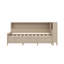 Lit de jour simple en bois avec tablettes et tiroirs de rangement
