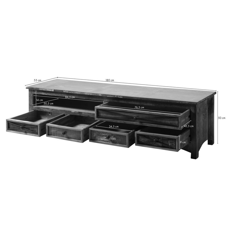 Nature Of Spirit Unfinished TV Stand for TVs up to 65"