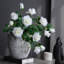  1 branche, 3 mini têtes de roses artificielles, bouquet de fleurs, décoration de bureau à domicile (blanc)-128926757