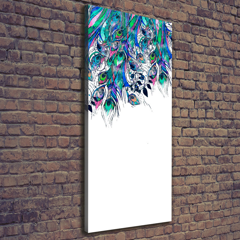 Peacock Feathers - Wrapped Canvas Print