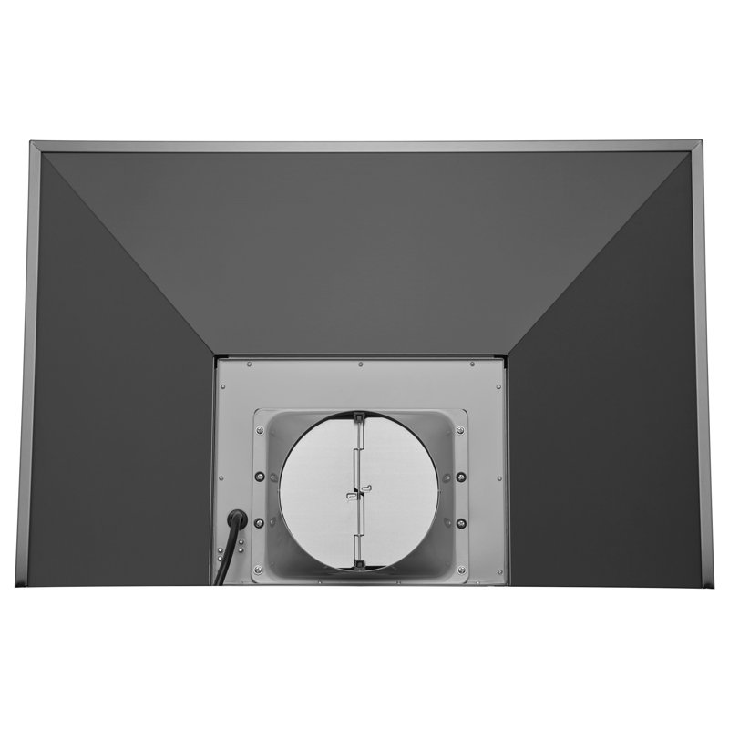 Hotte murale convertible, Acier inoxydable noir, 44" H x 30" W x 19.75" D