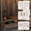 Garde-manger rustique de 70,87 po de hauteur avec lumières DEL et station de charge, armoire de rangement avec porte de grange coulissante et tablettes réglables-853721472