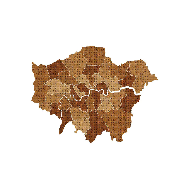 Scrabble London by Gary Hogben - No Frame Gallery-Wrapped Canvas Giclée on Canvas, 66.04cm H x 101.6cm W