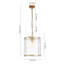 Modern 1-Light Handcrafted Water Ripple Glass Cylinder Pendant Light -1102046075