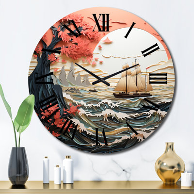 Druzy - Horloge murale japonaise