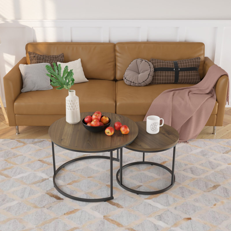 Ensemble de 2 tables basses gigognes