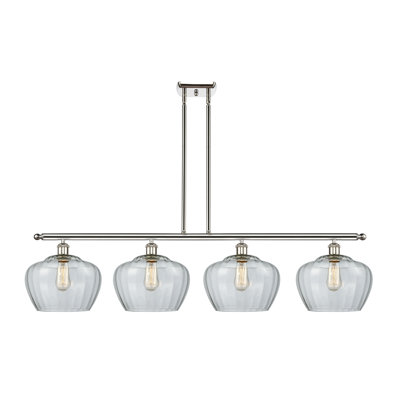 Luminaire suspendu linéaire pour îlot de cuisine 4 lumières Monténégro