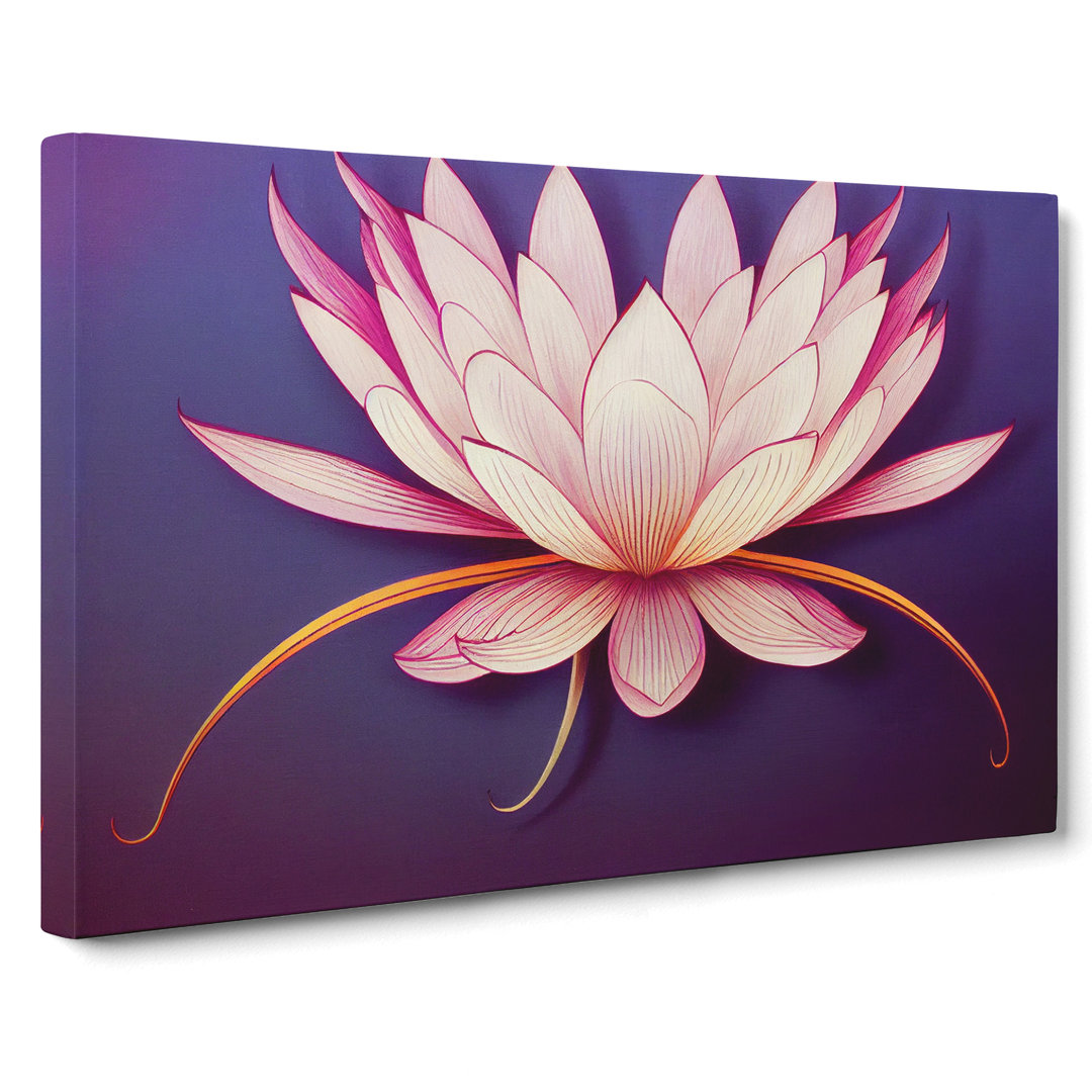 XXX-H1022-WF-6498X Otherworldly Lotus Flower - Wrapped Canvas Print