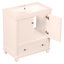 Meuble-lavabo de 30 po avec lavabo en céramique, armoire combinée avec portes et tiroir, structure solide et panneau de fibres à densité moyenne