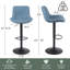 Tabouret de bar pivotant à hauteur réglable et tabouret de bar en cuir végétalien-510997632