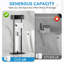 Porte-papier hygiénique sur pied avec tablette - rangement pour 4 grands rouleaux, organisateur de salle de bain sans perceuse, 29,7 po x 12,6 po (noir mat)