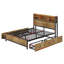 Lit plateforme avec 4 tiroirs, prises et ports USB Wido-1018859902-1018859903