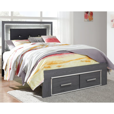 Layeska Upholstered Panel Storage Bed