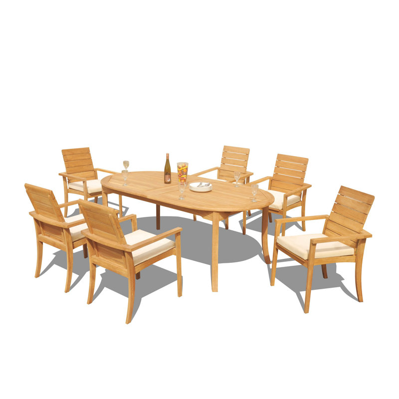 Algrave Outdoor 7 - Piece Teak Dining Set