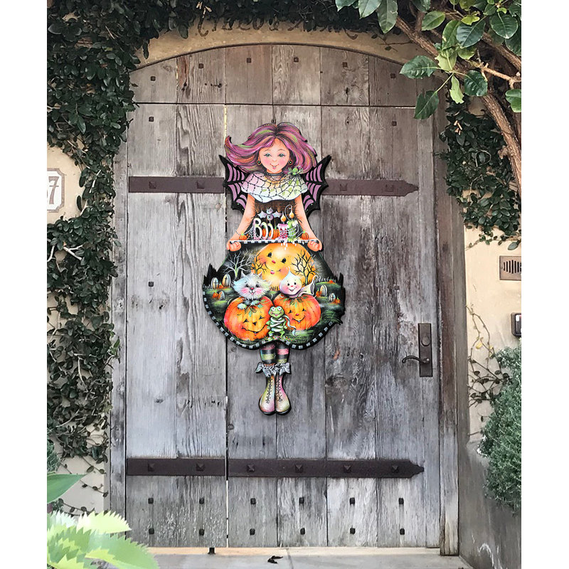 Cintre pour porte en bois d’halloween