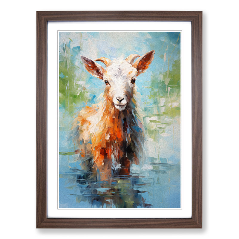 Goat Impressionism No.3 - Framed Print, 64cm H x 46cm W x 2cm D